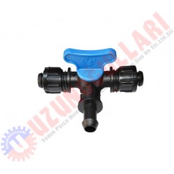 DAMLAMA BORUSU MİNİ ÇİFT ÇIKIŞLI VANA REKORLU Ø 17 Conta Çıkışlı